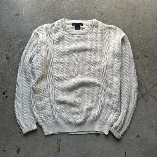 90s cream sweater - L